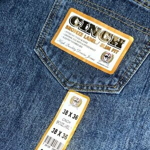New with Tags Cinch Bronze label slim fit jeans 38 x 36